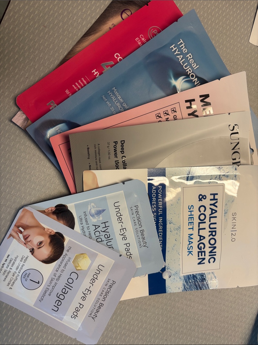 K-Beauty Skin Hyaluronic & Collagen Sheet Mask - lot of 6 and 2 under eye